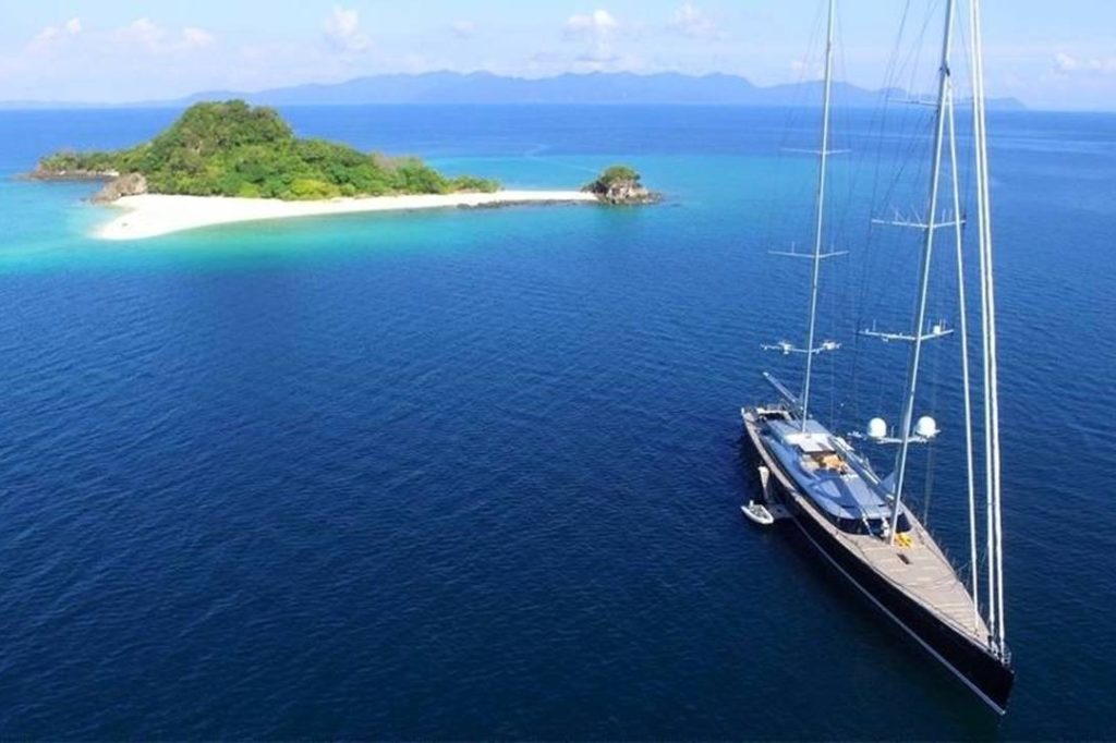 superyacht in fiji